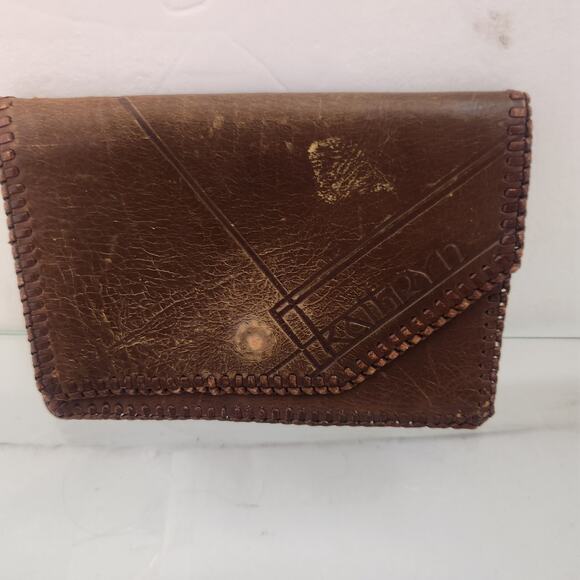 Vintage Leather Envelope wallet by kathryn - Picture 1 of 3
